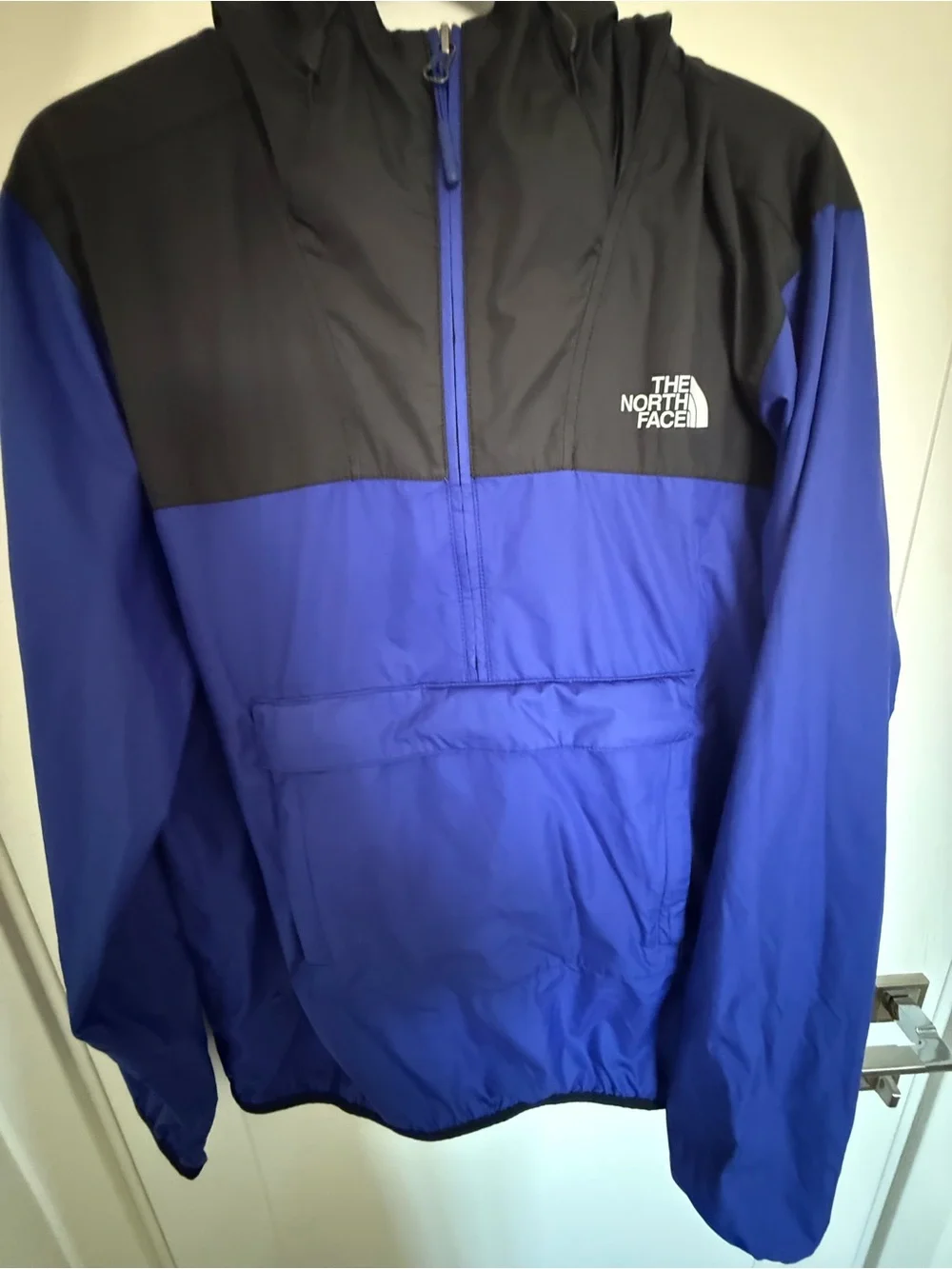 The North Face Blue and Black Men's Half-Zip Windbreaker